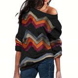 Women Blouses Off Shoulder Tops Striped Print