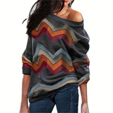 Women Blouses Off Shoulder Tops Striped Print