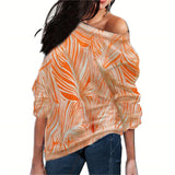 Women Blouses Off Shoulder Tops Striped Print