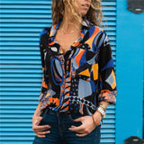 Women Chiffon Blouses Long Sleeve