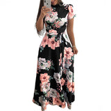 Boho Floral Print Summer Dress