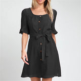 Women Summer Dress Casual Short Sleeve