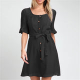 Women Summer Dress Casual Short Sleeve