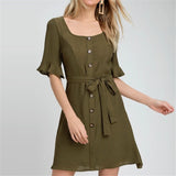 Women Summer Dress Casual Short Sleeve