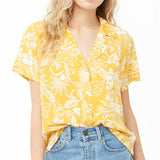 Summer Short Sleeve Chiffon Blouse