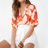 Summer Short Sleeve Chiffon Blouse
