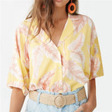 Summer Short Sleeve Chiffon Blouse