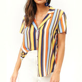 Summer Short Sleeve Chiffon Blouse