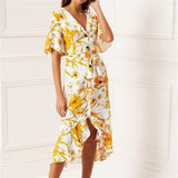 Women Floral Print Beach Dress