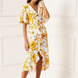 Women Floral Print Beach Dress