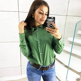 Spring Summer Chiffon Women Office Shirts