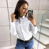 Spring Summer Chiffon Women Office Shirts