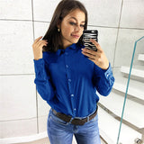Spring Summer Chiffon Women Office Shirts