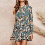 Bohemian Floral Print Summer Beach Dress